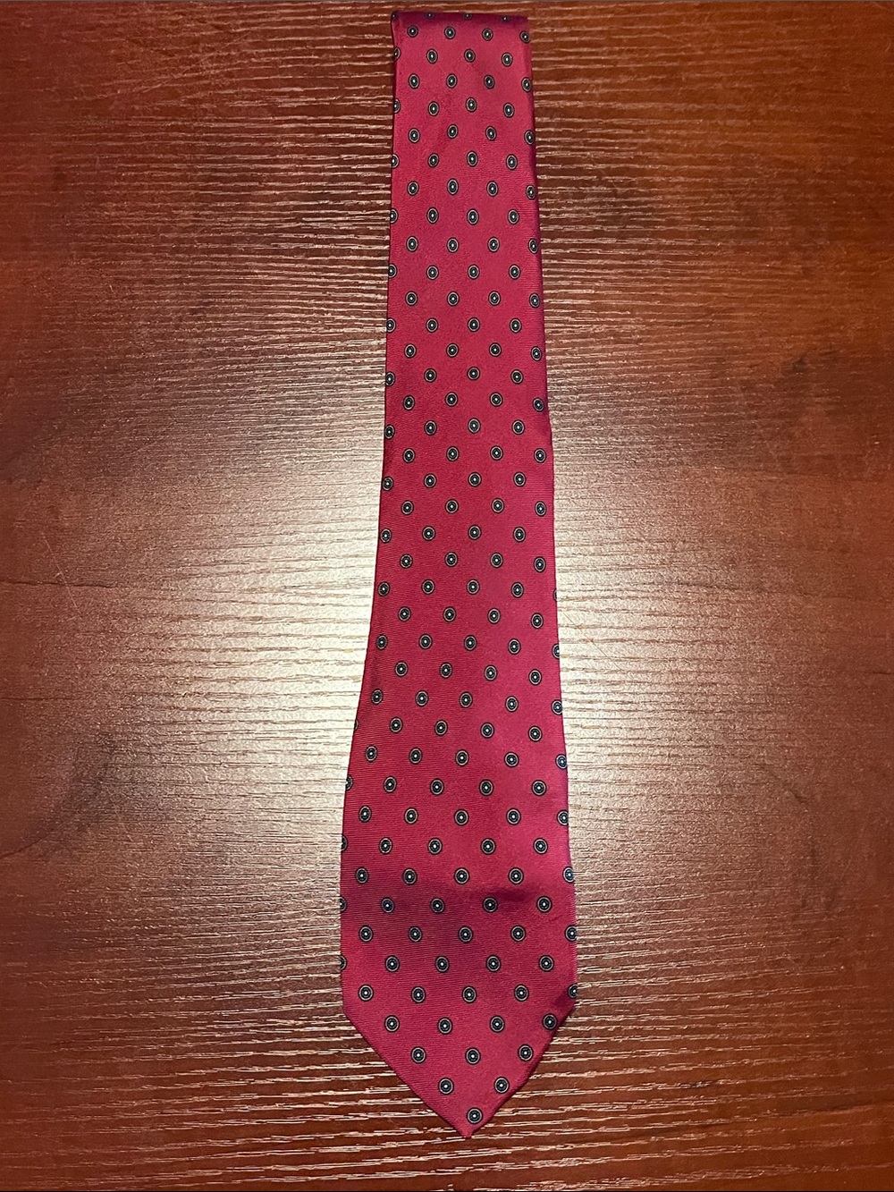 Men's Red Micro-Pattern Silk Tie
